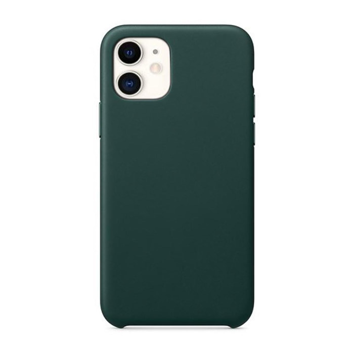 Coque iPhone 11 silicone liquide Vert forêt