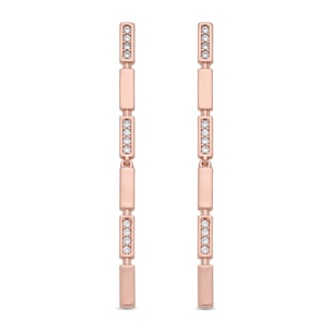 Pendientes Shahjal acabado oro rosa 18k