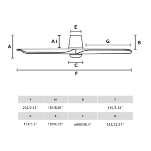 HEYWOOD TUB LED L Ventilatore a soffitto bianco/pin