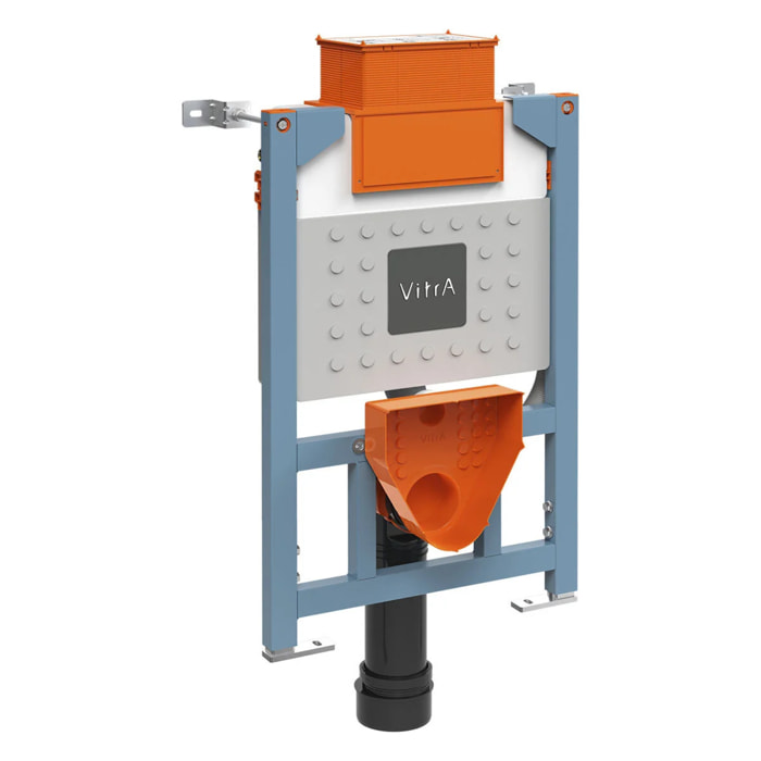 Bâti support 82cm + WC suspendu + Abattant softclose + Plaque chrome mat (VUNI82FUSIONTQ-5)