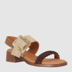 Sandalias de Serraje - Multi-Arena - Tacón: 4 cm