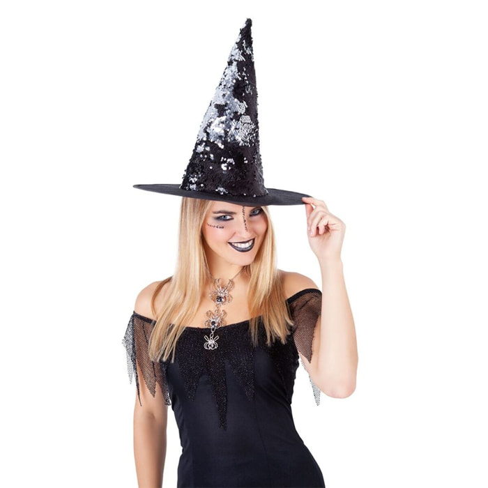 SOMBRERO BRUJA LENTEJUELAS MÁGICAS