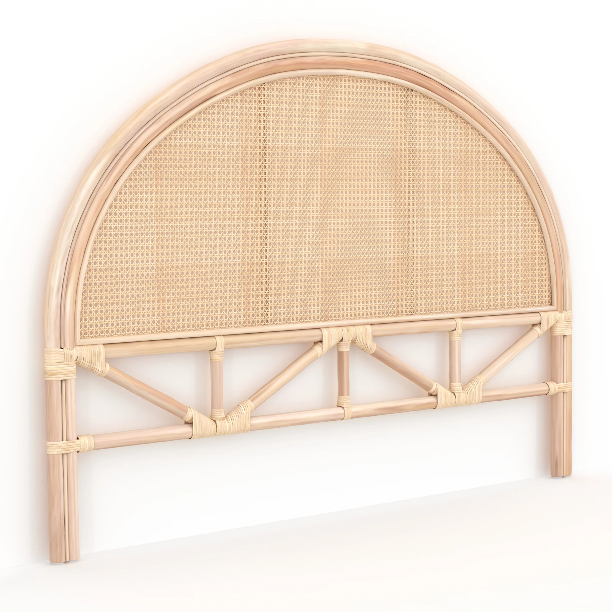 Tête de lit 140 cm en rotin et cannage - Néora