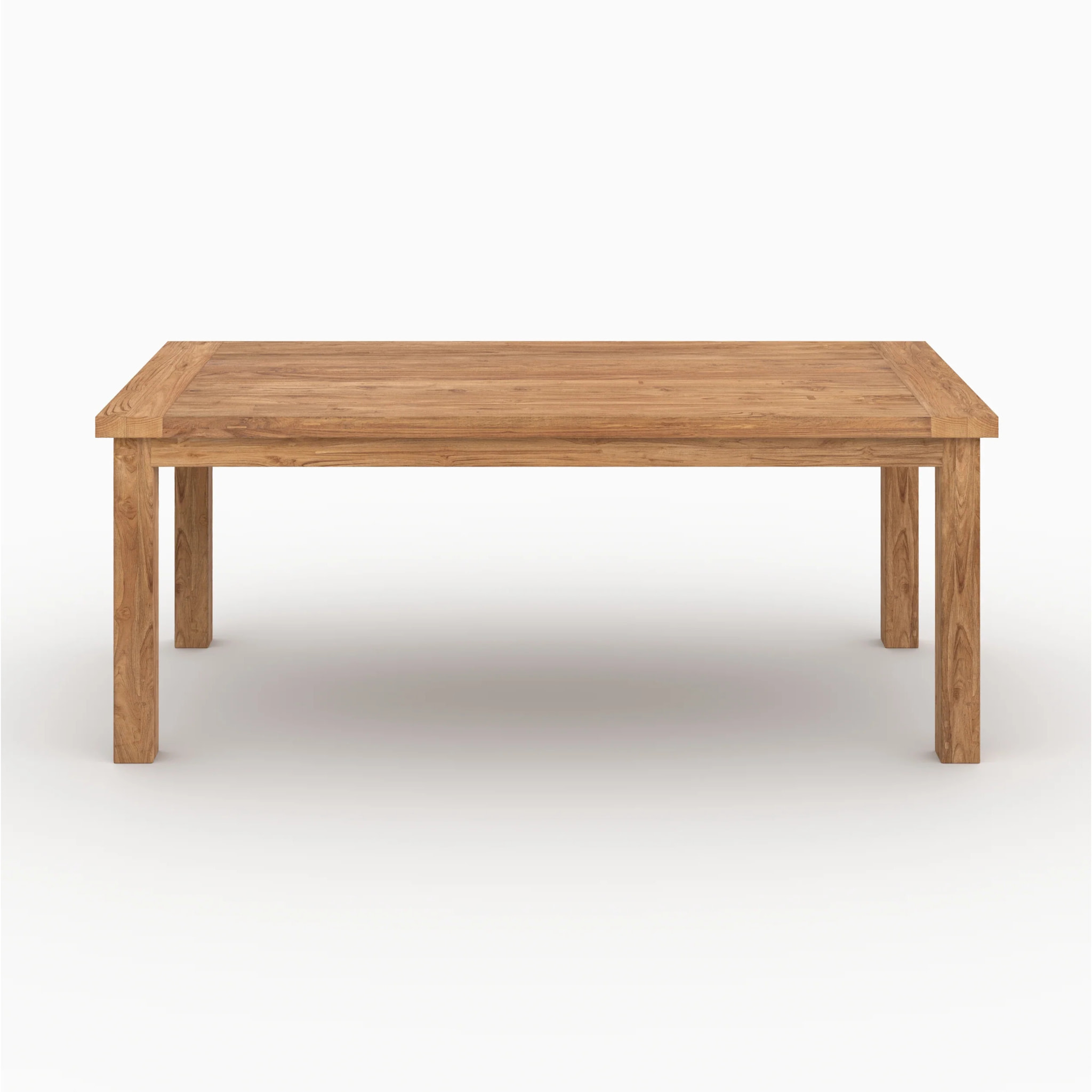 Table rectangulaire 8 personnes en bois de teck recyclé 200cm - Mémo