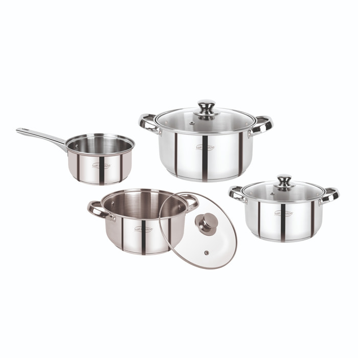 Set 7pc bateria de cocina acero inox lexia