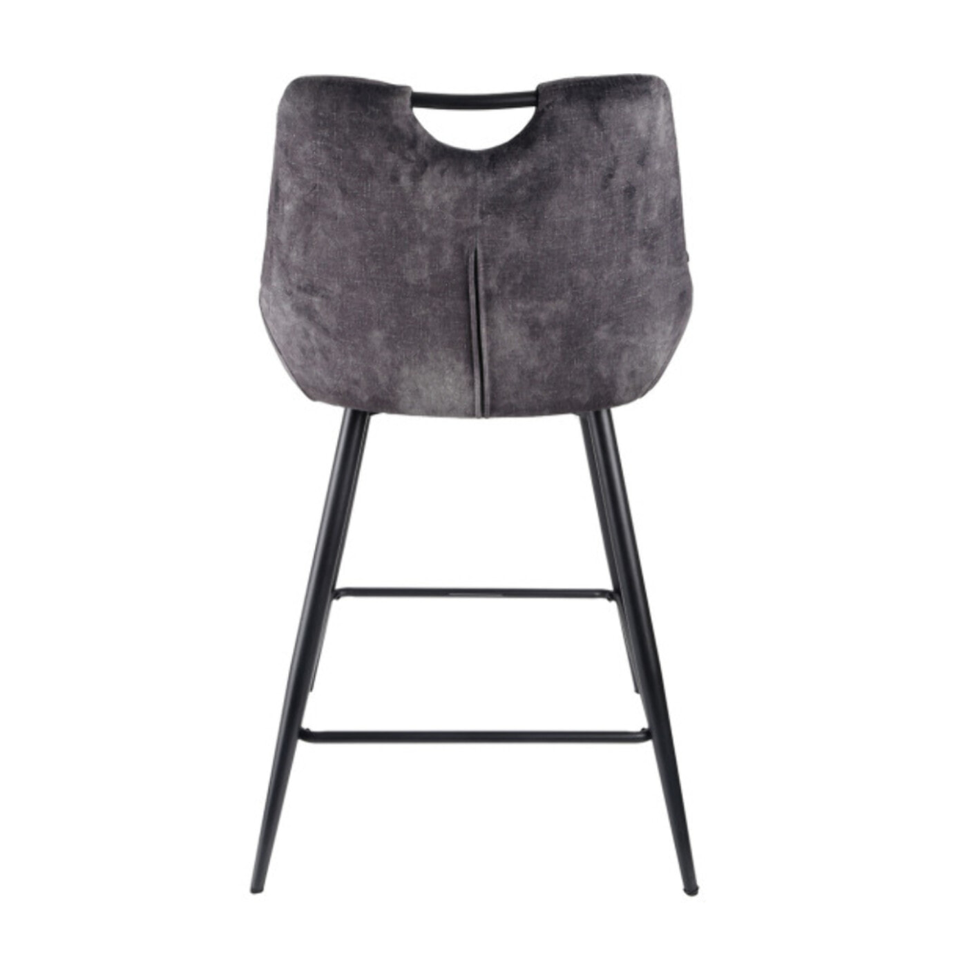 Chaise de bar en velours avec poignée et pieds en métal - ROSA 2