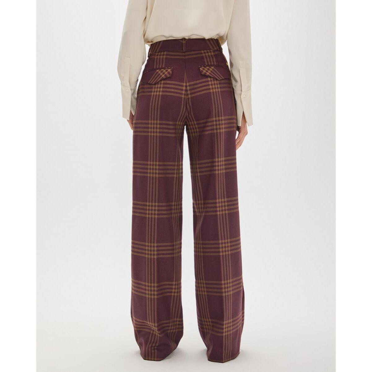 Pantaloni a quadri a gamba dritta