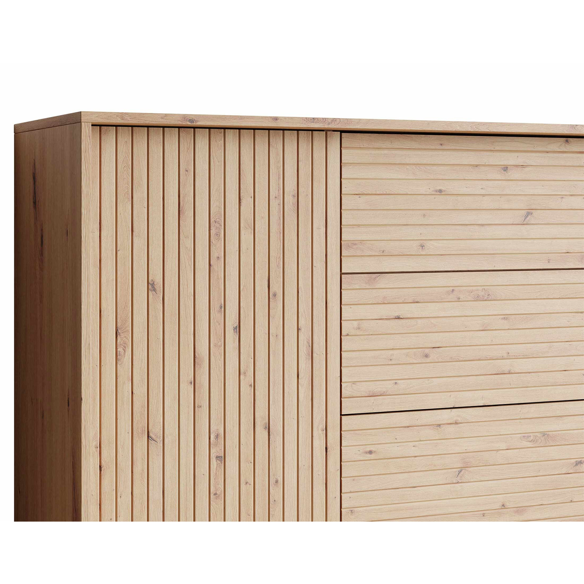 Diego - buffet - effet bois - 3 tiroirs et 1 porte - 120 cm - Bois
