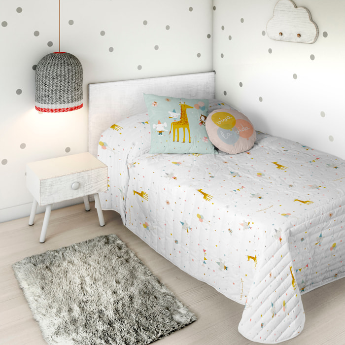 Haciendo el Indio - Colcha Bouti Estampada - Reversible - Infantil - 100% Algodón - 70 gr/m² - Fiesta