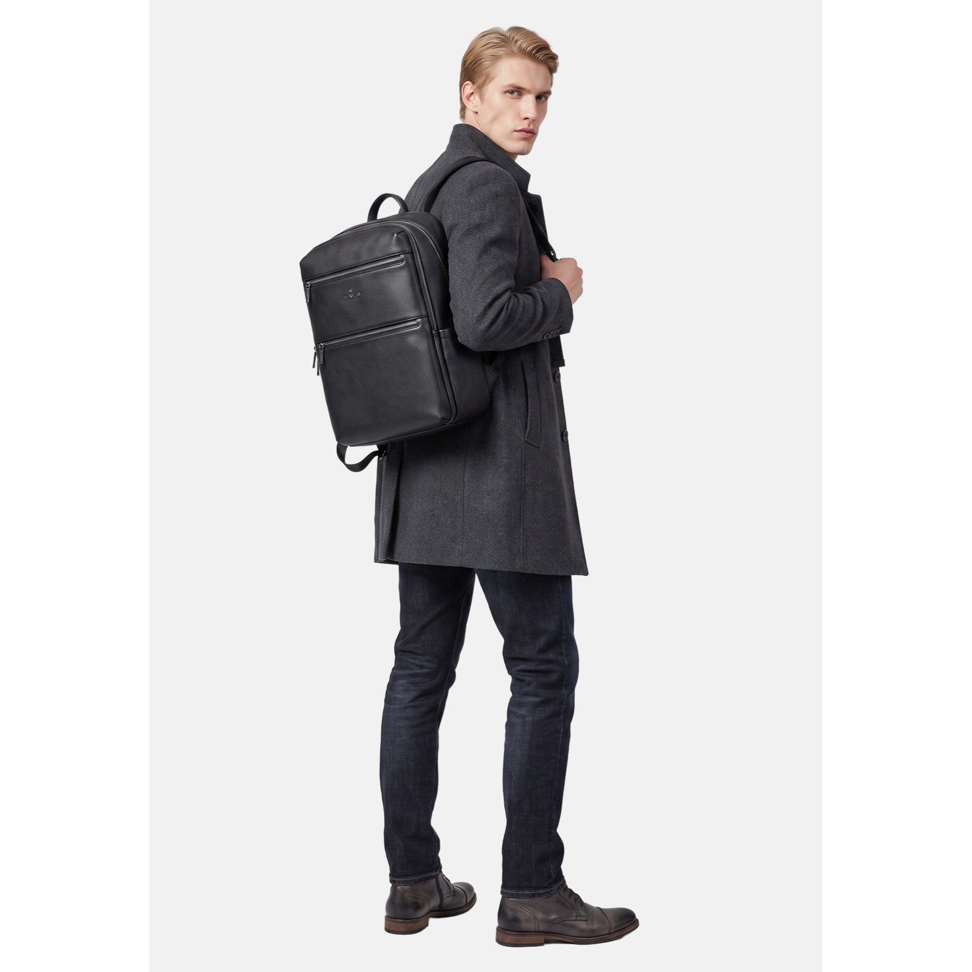 Zaino unisex in vera pelle - Modello False - Casual - 42.0 x 30.0 x 13.0 cm