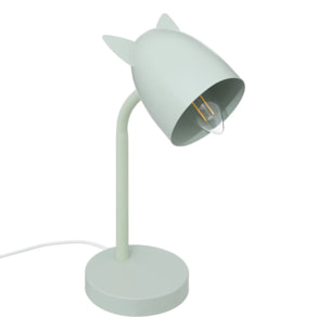 Lampe à poser à oreilles H.31cm métal vert