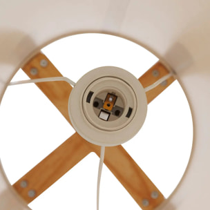 Lampadaire droit secteur Rafa beige H107cm