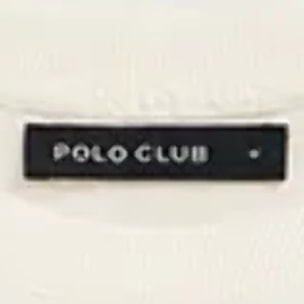 Maglietta cotolino ecrù a maniche corte con logo Polo Club