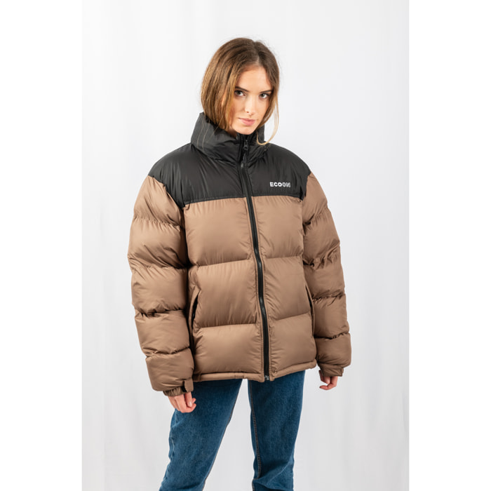 Chaqueta Lisboa short jacket marca ECOON - Caqui / Negro