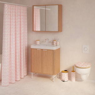 Poubelle Bloom ronde 2,7L rose