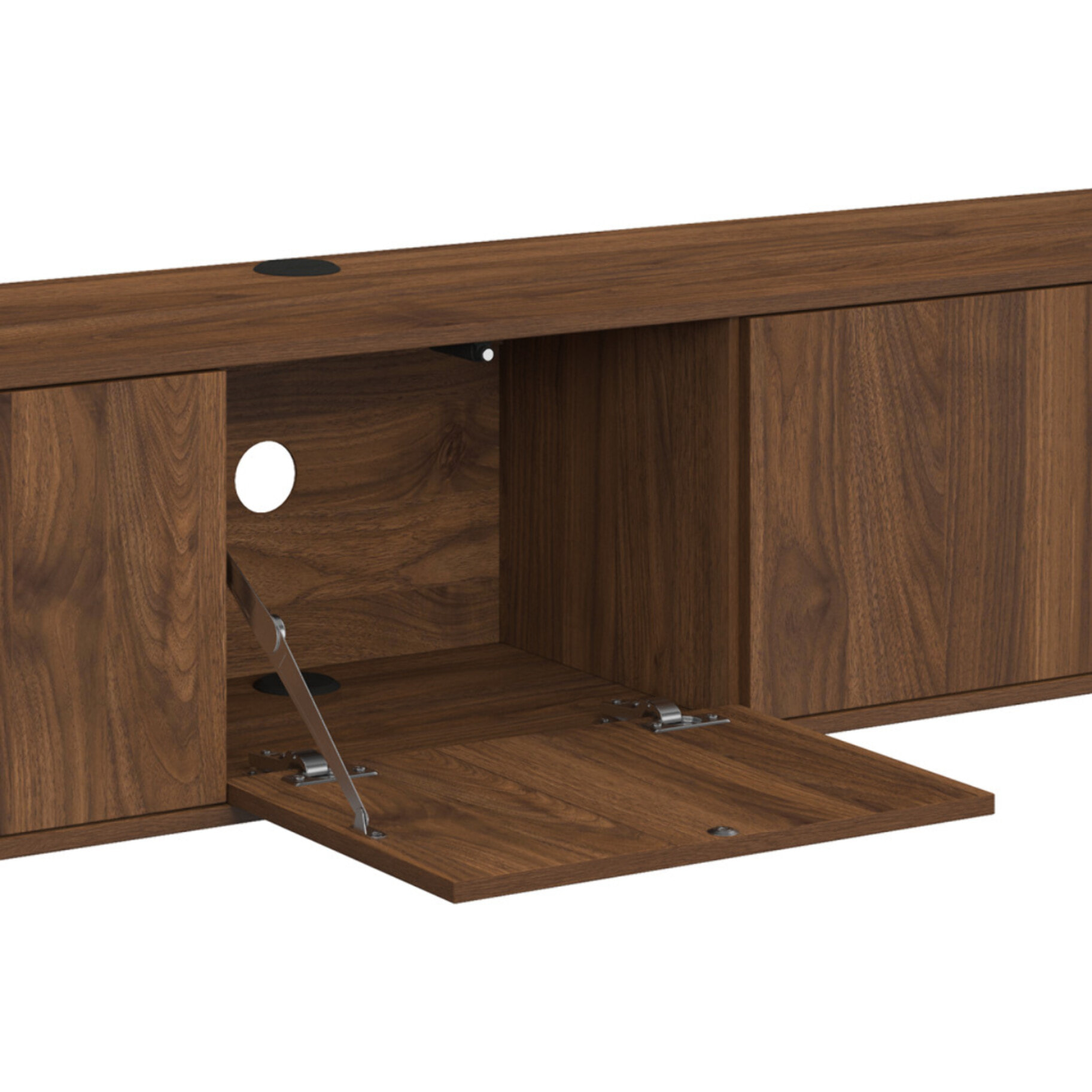 Meuble TV suspendu Elora effet noyer 180cm