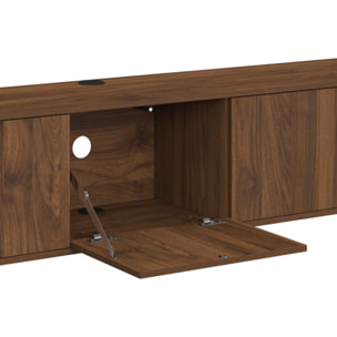 Meuble TV suspendu Elora effet noyer 180cm
