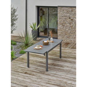 ORSINO - Table de jardin 8 places en aluminium - Gris anthracite