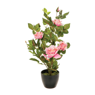 Rosier artificiel pot ciment H50cm