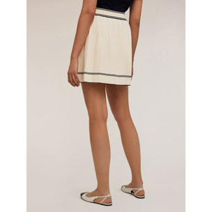 Motivi - Gonna plissé in maglia - Bianco