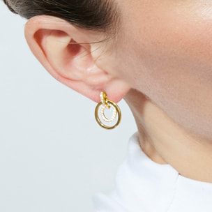 Pendientes Nahio acabado oro amarillo 18k