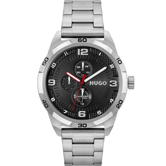 Reloj Hugo 1530276 Hombre Analogico Cuarzo con Correa de Acero inoxidable