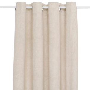 Rideau occultant effet velours "Fujo" lin 135x260cm