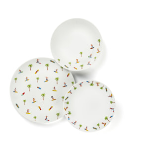 Service de table 18 pièces Excelsa – Honolulu, Porcelaine Blanc