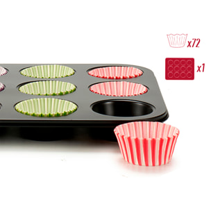 VASSOIO 72 STAMPI IN CARTA PER MUFFIN