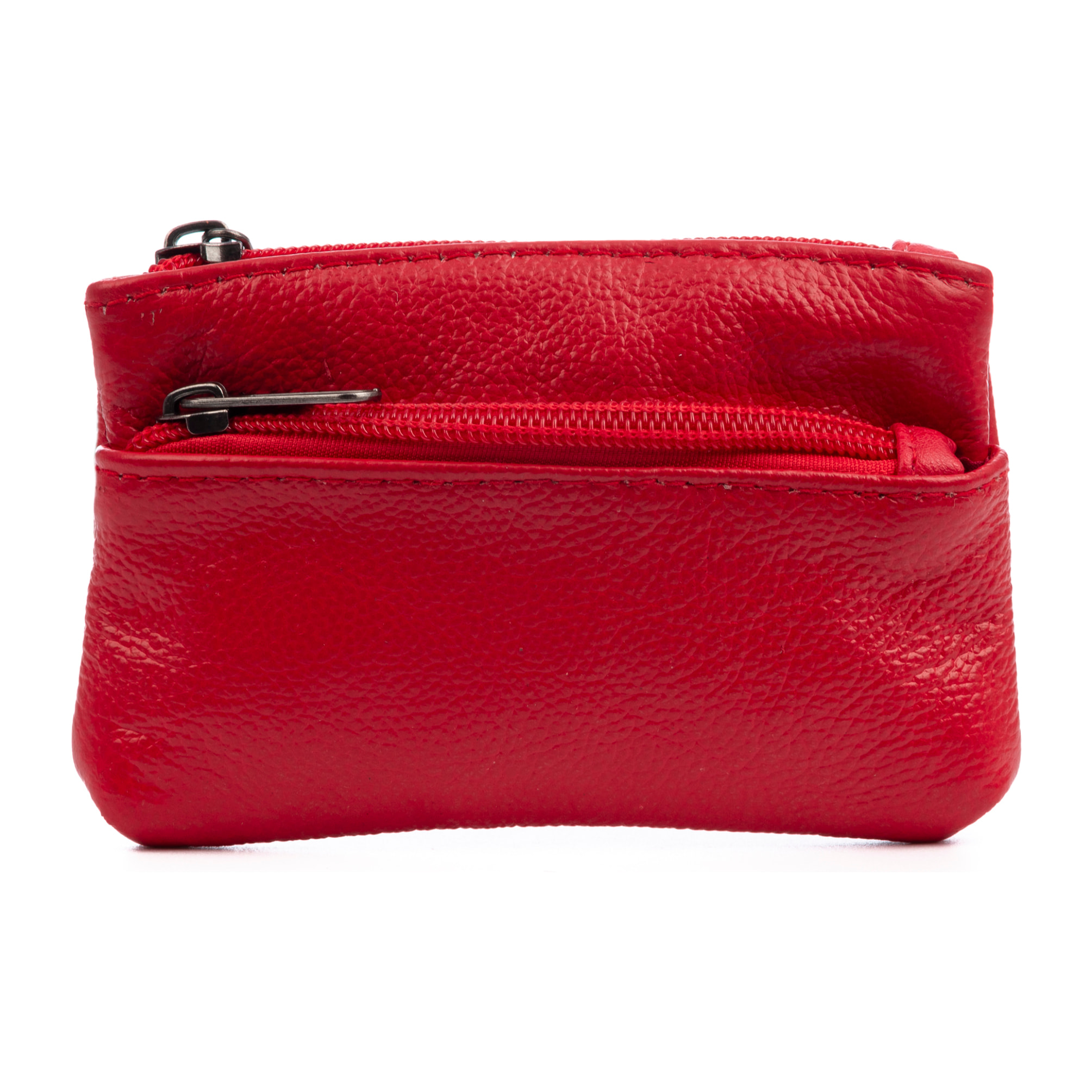 Atrani portafoglio con doppio scomparto in pelle Dollaro. Portachiavi interno.