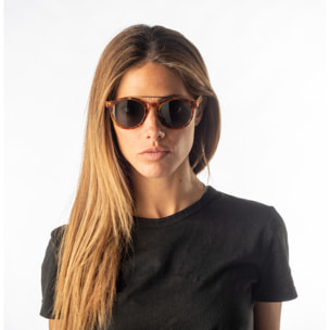 Gafas de sol OCEAN TIBURON - Patillas carey amarillo y rosa / Ahumada