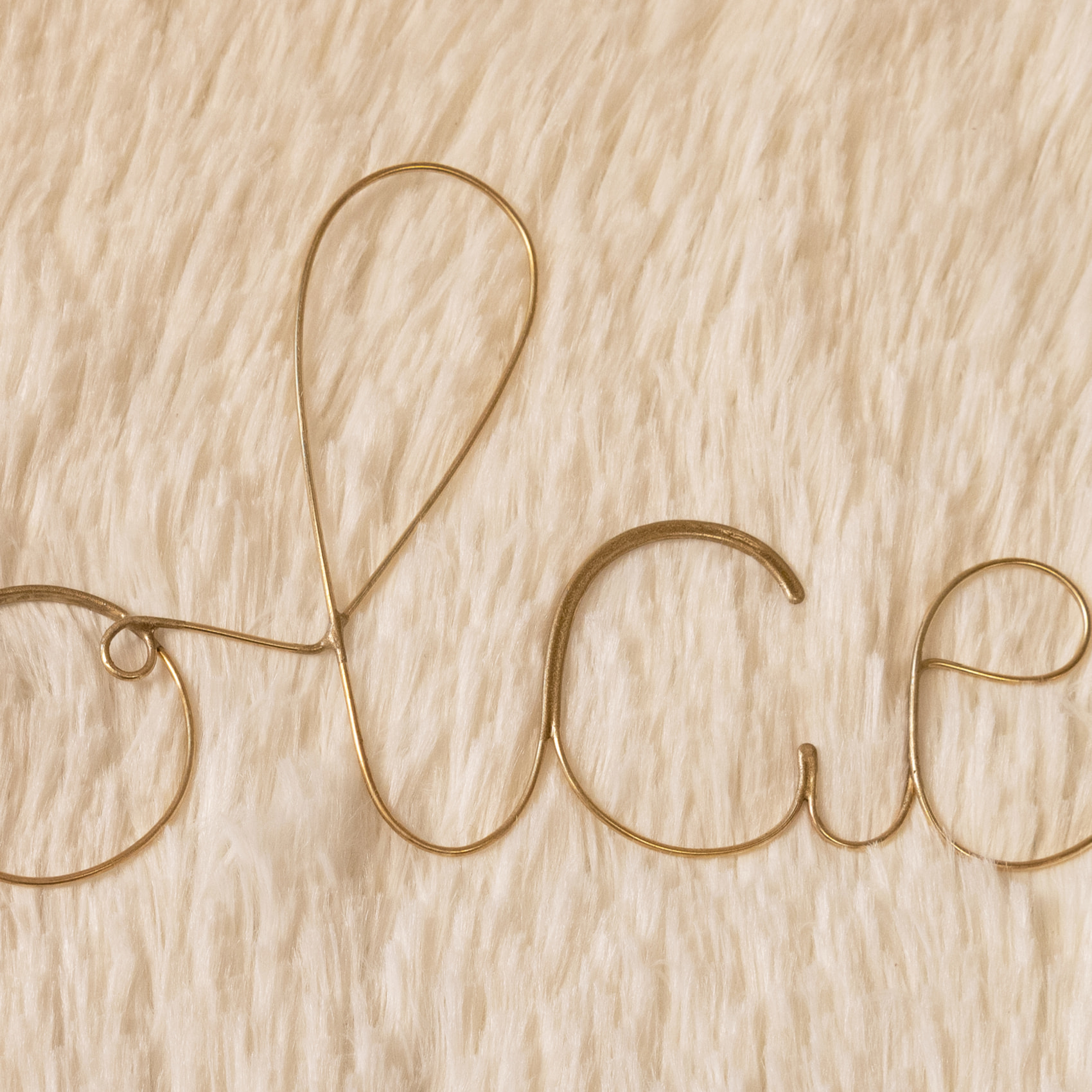 Mot fil de laiton 'DOLCE VITA' - Doré Vieilli