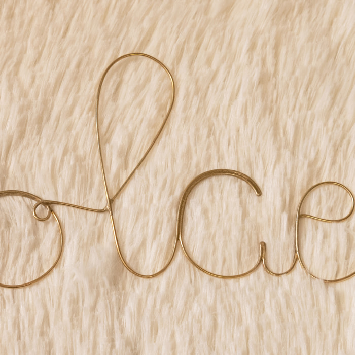 Mot fil de laiton 'DOLCE VITA' - Doré Vieilli