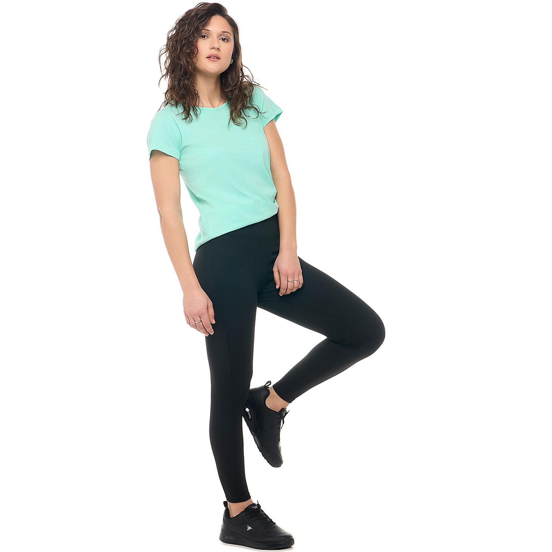 Leggings donna a costine Leone 1947 Apparel con fascione elastico. Fit slim confortevole.