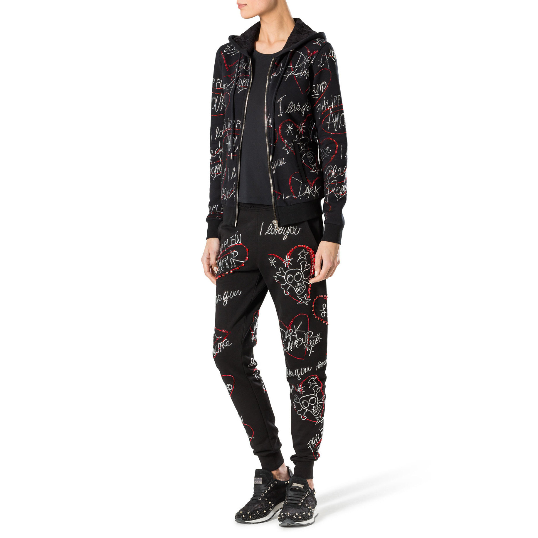 PHILIPP PLEIN hooded jacket "tell me"