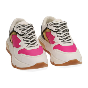 Sneakers bianco/fucsia