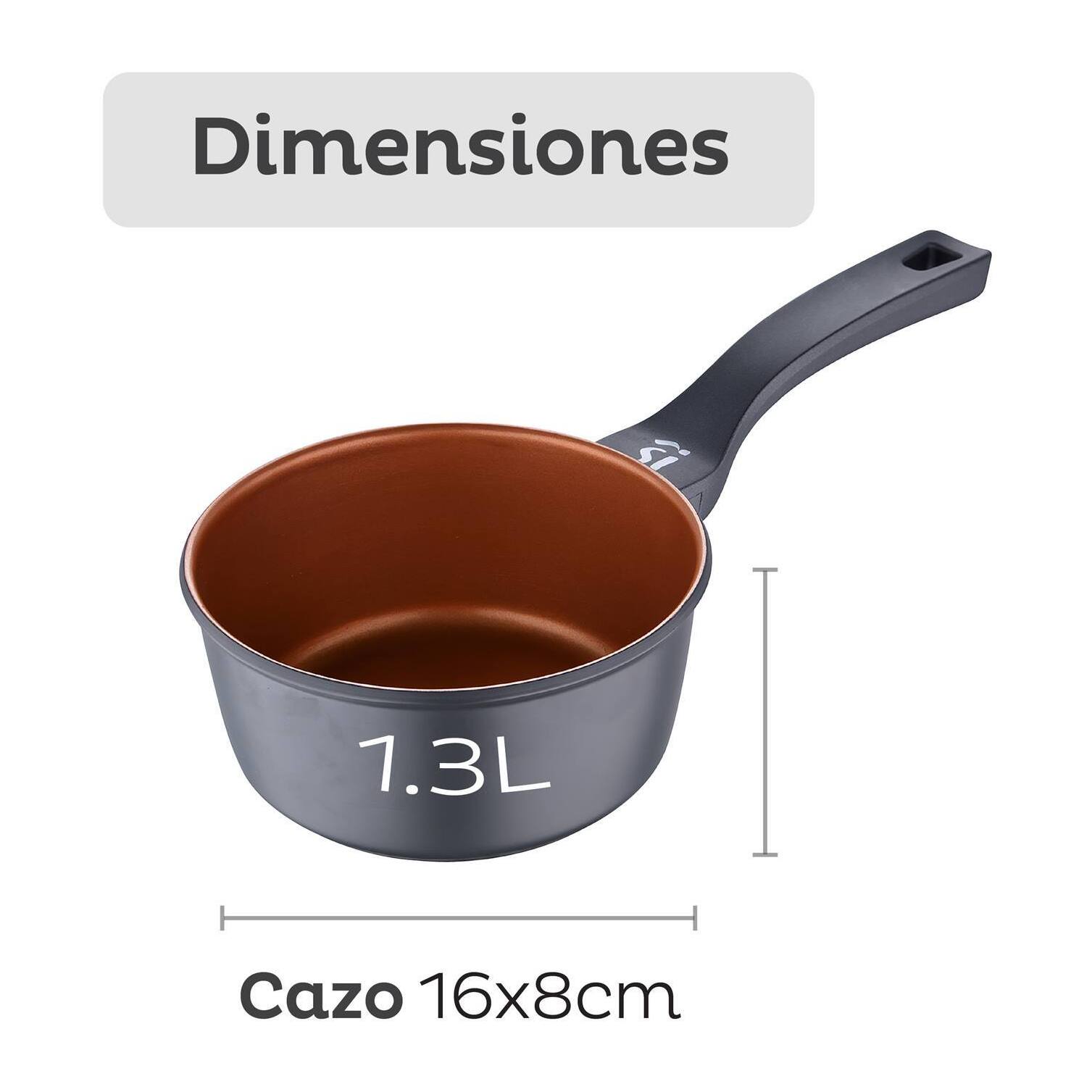 Cazo Ø16 x 8 cm Bronze de aluminio fundido apto para induccion San Ignacio