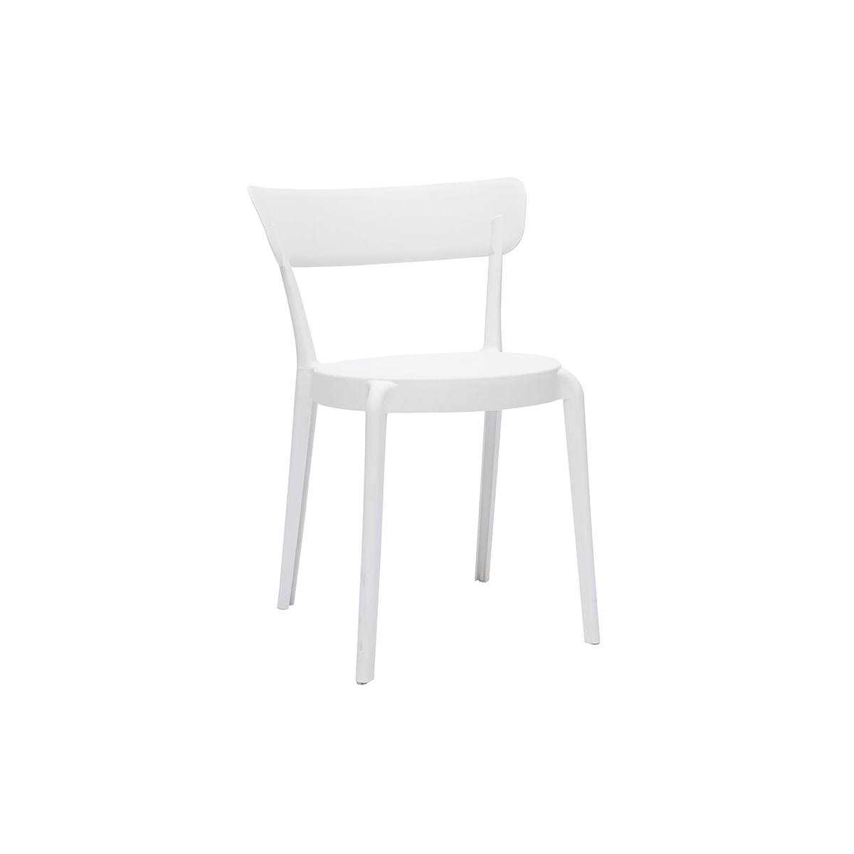 Chaises design blanches empilables intérieur - extérieur (lot de 2) RIOS