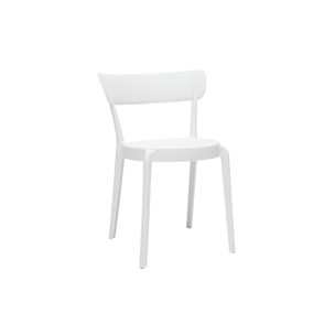 Chaises design blanches empilables intérieur - extérieur (lot de 2) RIOS