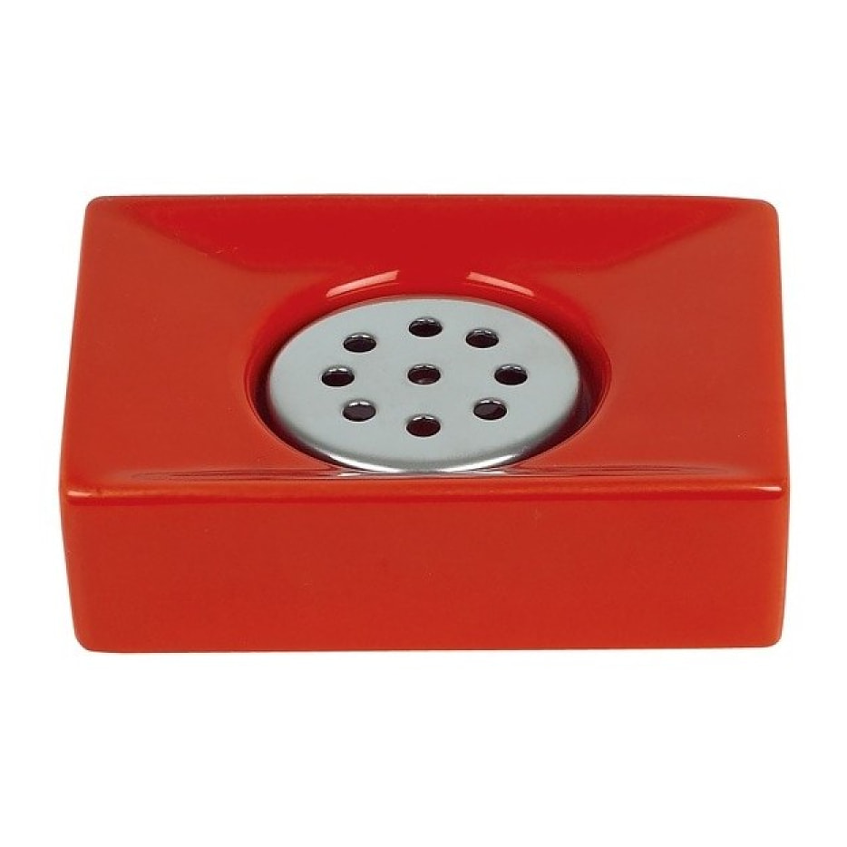 Porte savon Céramique QUADRO Rouge Spirella