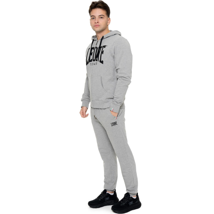Pantalone sportivo invernale da uomo con polsino con logo piccolo "Basic"