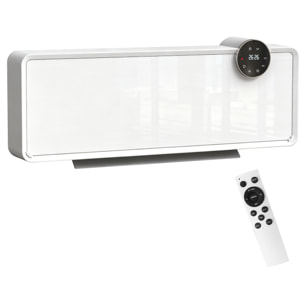 Chauffage soufflant mural 2000W chauffage céramique PTC radiateur réglable timer oscillant télécommande blanc