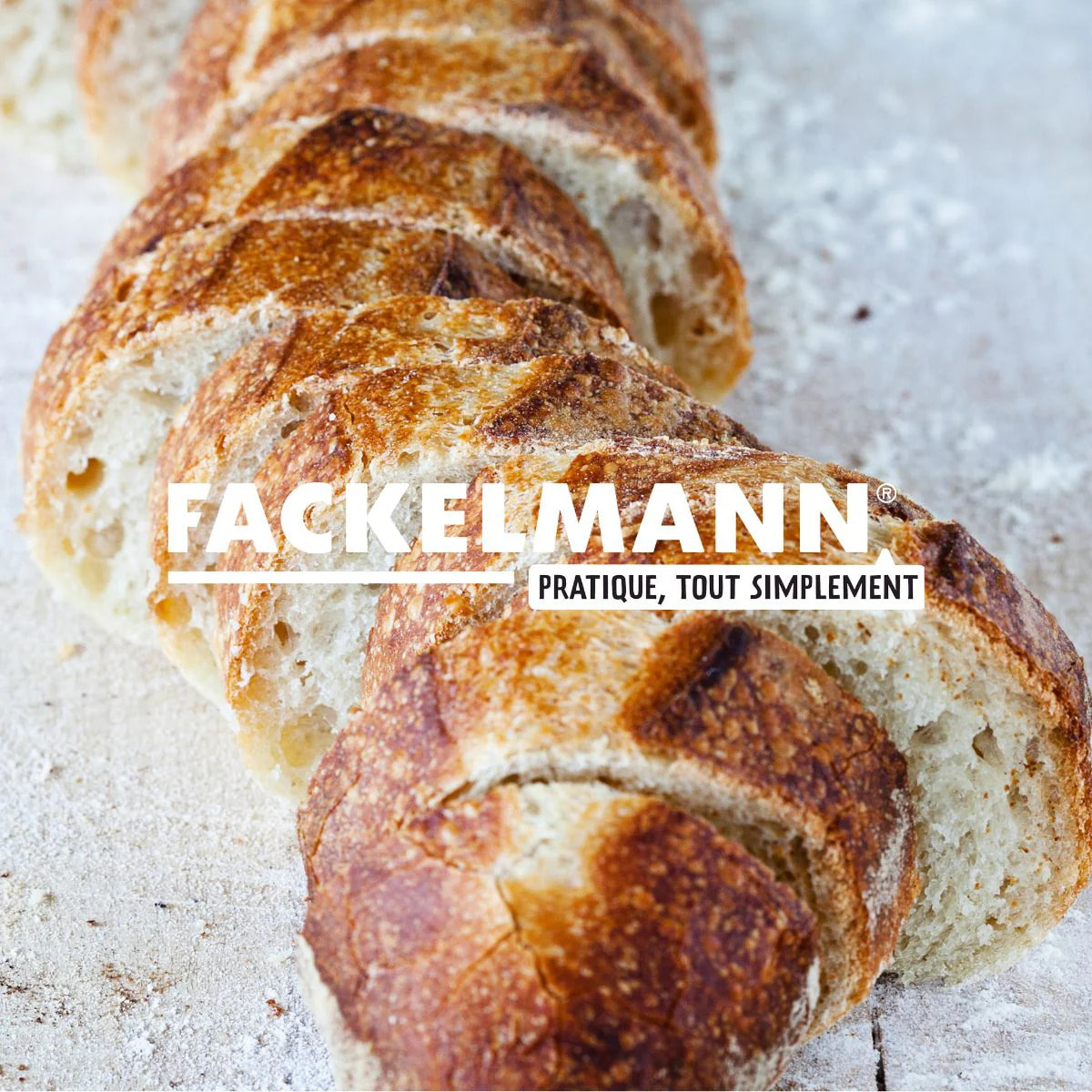 Sac de conservation pour baguette de pain en coton Fackelmann Nature