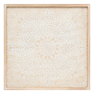 Déco murale "Timea" - hévéa et bois - 60x60 cm