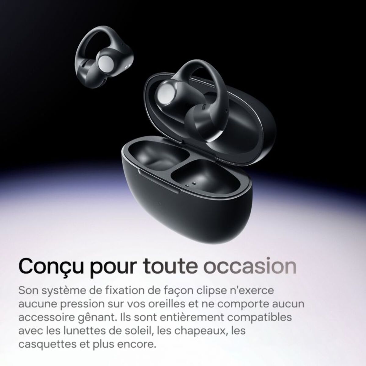 Ecouteurs SHOKZ OpenDots One Noir