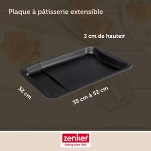 Lot de 2 moules à gâteaux 35-52/32/3 cm en acier Black mettallic Black mettallic Zenker  Black mettallic