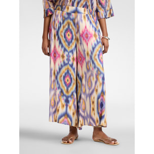 Elena Mirò - Pantalones estampados de viscosa - Violeta