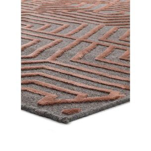 LANA Alfombra vintage de pelo corto cobre, varias medidas disponibles.