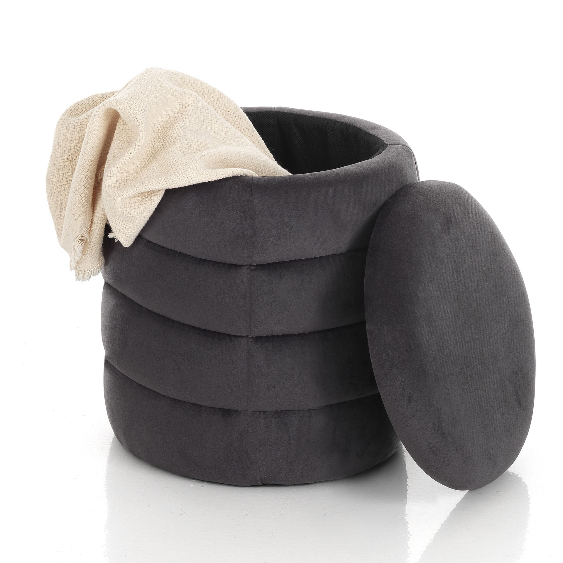 Tomasucci GUM GREY pouf conteneur capitonné Gris