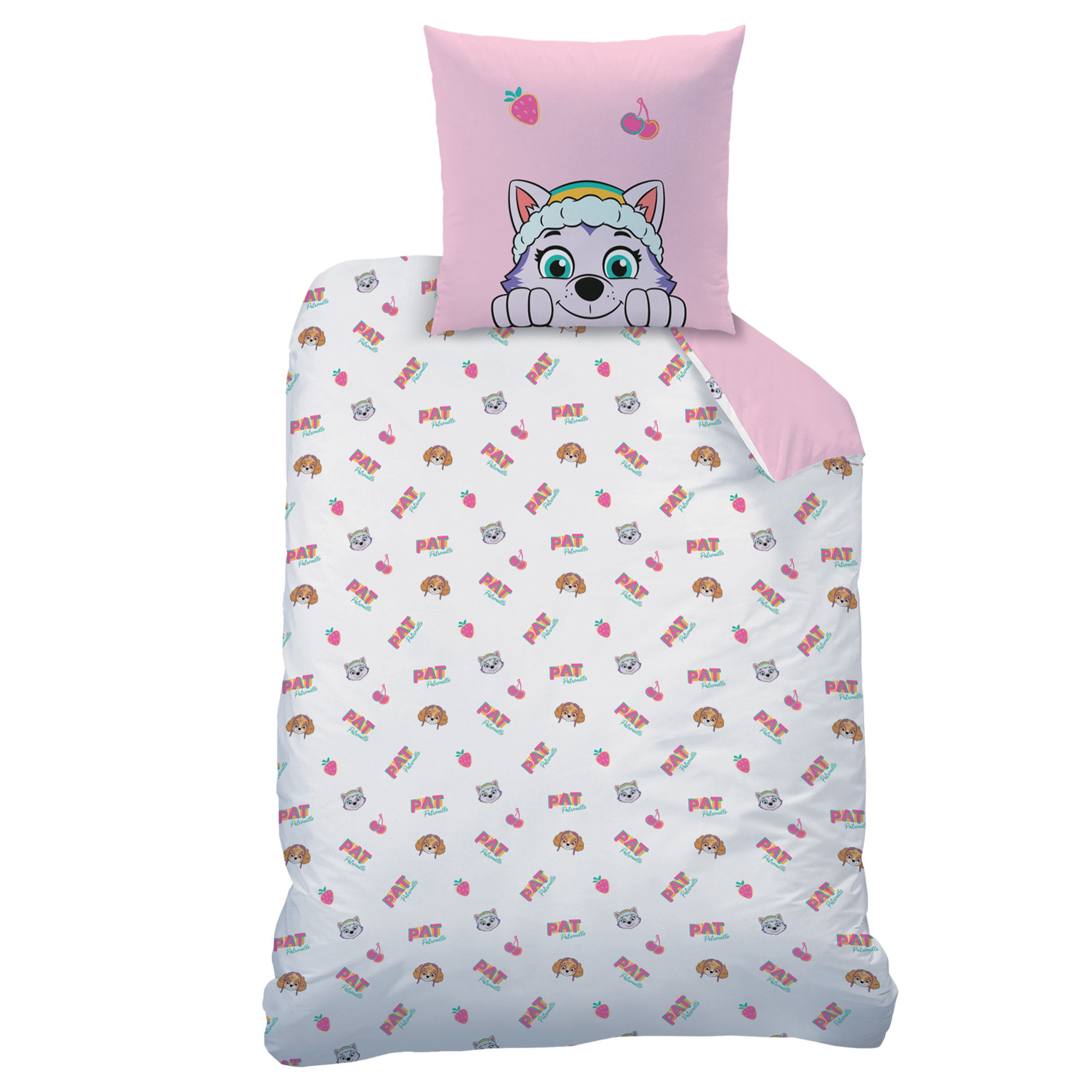 Parure de lit imprimée 100% coton, PAT PATROUILLE FRUITY
